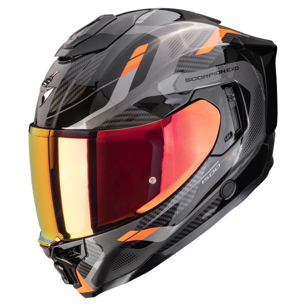 Full Face Scorpion Exo 1500 Air Sleek Black Orange Full Face Scorpion Exo 1500 Air Sleek Black Orange