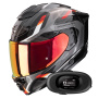 Casque Full Face Scorpion Exo 1500 Air Sleek Black Red + Kit bluetooth 5R Lite Solo