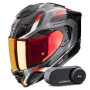 Casque Full Face Scorpion Exo 1500 Air Sleek Black Red + Kit Bluetooth Lokui K30