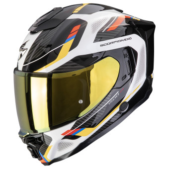 Full Face Scorpion Exo 1500 Air Sleek White Blue Yellow