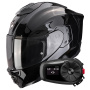 Casque Full Face Scorpion Exo 1500 Air Solid Black + Kit Bluetooth 5S Solo