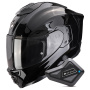 Casque Full Face Scorpion Exo 1500 Air Solid Black + Kit Bluetooth BT Mini