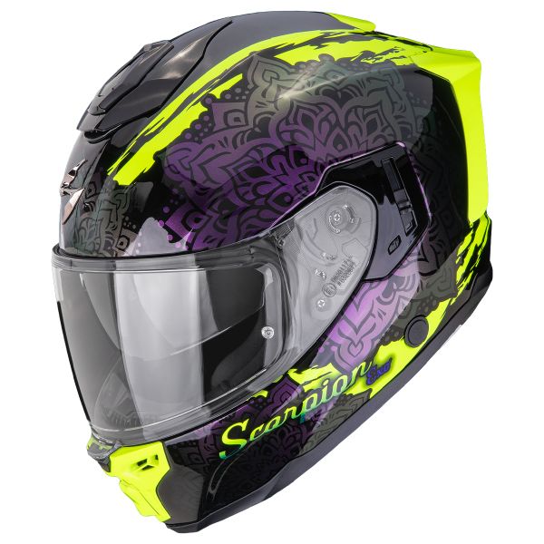 Full Face Scorpion Exo 1500 Air Vortex Black Neon Yellow Chameleon