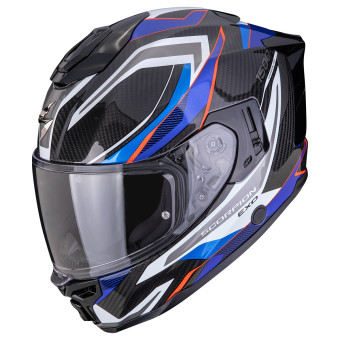Full Face Scorpion Exo 1500 Carbon Air Hydro Black White Blue