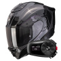 Casque Full Face Scorpion Exo 1500 Carbon Air Mundi Black Chameleon + Kit Bluetooth 5S Solo