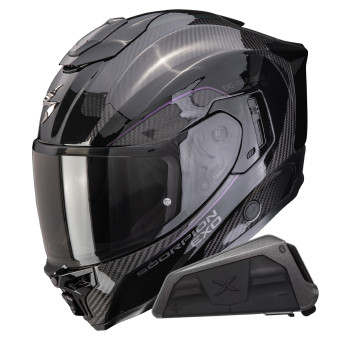 Full Face Scorpion Exo 1500 Carbon Air Mundi Black Chameleon + Kit bluetooth Exo-Com Link-1