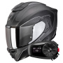 Casque Full Face Scorpion Exo 1500 Carbon Air Mundi Matt Black Silver + Kit Bluetooth 5S Solo