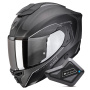 Casque Full Face Scorpion Exo 1500 Carbon Air Mundi Matt Black Silver + Kit Bluetooth BT Mini