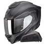 Casque Full Face Scorpion Exo 1500 Carbon Air Mundi Matt Black Silver+Kit bluetooth Exo-Com Link-1