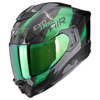 Full Face Scorpion Exo 1500 Carbon Air Platted Black Green