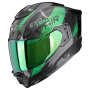 Casque Full Face Scorpion Exo 1500 Carbon Air Platted Black Green