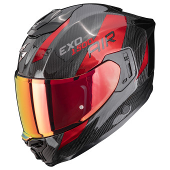 Full Face Scorpion Exo 1500 Carbon Air Platted Black Red
