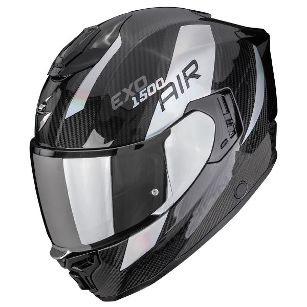 Full Face Scorpion Exo 1500 Carbon Air Platted Black Silver