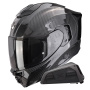 Casque Full Face Scorpion Exo 1500 Carbon Air Solid Black + Kit bluetooth Exo-Com Link-1