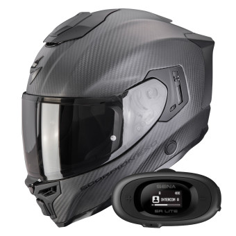 Casque Full Face Scorpion Exo 1500 Carbon Air Solid Matt Black + Kit bluetooth 5R Lite Solo Casque Full Face Scorpion Exo 1500 Carbon Air Solid Matt Black + Kit bluetooth 5R Lite Solo