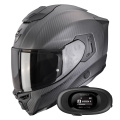 Pack Exo 1500 Carbon Air Solid Matt Black + Kit bluetooth 5R Lite Solo