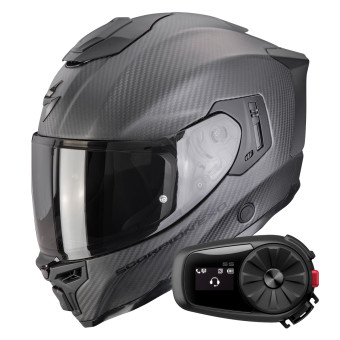 Casque Full Face Scorpion Exo 1500 Carbon Air Solid Matt Black + Kit Bluetooth 5S Solo Casque Full Face Scorpion Exo 1500 Carbon Air Solid Matt Black + Kit Bluetooth 5S Solo