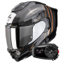 Casque Full Face Scorpion Exo 1500 Carbon Air Zity Black Copper + Kit Bluetooth 5S Solo