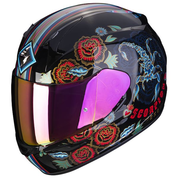 Scorpion Exo 390 Chica II Black Blue Red + Visor