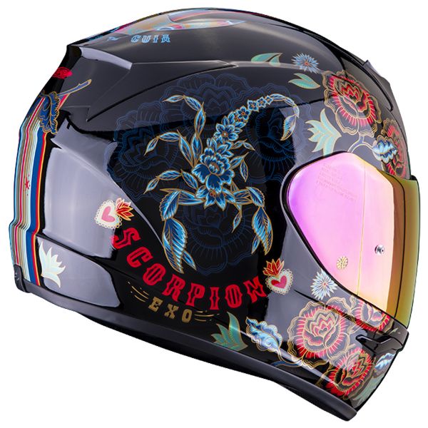 Scorpion Exo 390 Chica II Black Blue Red + Visor