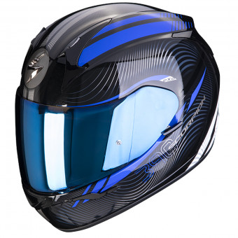 Scorpion Exo 390 Sting Black Blue + Kit Bluetooth 5S