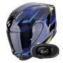Casque Full Face Scorpion Exo 391 Aaxo Black Blue + Kit bluetooth 5R Lite