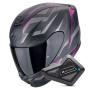 Casque Full Face Scorpion Exo 391 Aaxo Matt Black Pink + Kit bluetooth BT Mini