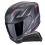 Casque Full Face Scorpion Exo 391 Aaxo Matt Black Pink + Kit bluetooth Exo-Com Link-1