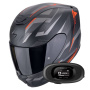 Casque Full Face Scorpion Exo 391 Aaxo Matt Black Red + Kit bluetooth 5R Lite