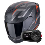 Casque Full Face Scorpion Exo 391 Aaxo Matt Black Red + Kit Bluetooth 5S