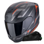 Casque Full Face Scorpion Exo 391 Aaxo Matt Black Red + Kit bluetooth Exo-Com Link-1C
