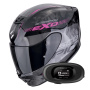 Casque Full Face Scorpion Exo 391 Ava Black Pink + Kit bluetooth 5R Lite