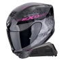Casque Full Face Scorpion Exo 391 Ava Black Pink + Kit bluetooth Exo-Com Link-1