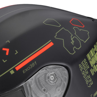 Scorpion Exo 391 Iron Matt Black Green Red