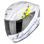 Casque Full Face Scorpion Exo 391 Key White Silver Neon Yellow
