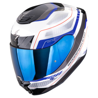 Full Face Scorpion Exo 391 Leo White Blue