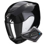 Casque Full Face Scorpion Exo 391 Solid Black + Kit bluetooth BT Mini