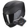 Casque Full Face Scorpion Exo 391 Solid Matt Black + Kit bluetooth BT Mini
