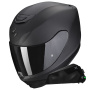 Casque Full Face Scorpion Exo 391 Solid Matt Black + Kit bluetooth Exo-Com Link-1C