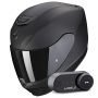 Casque Full Face Scorpion Exo 391 Solid Matt Black + Kit Bluetooth Lokui K30