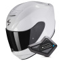 Casque Full Face Scorpion Exo 391 Solid Pearl White + Kit bluetooth BT Mini