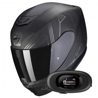 Full Face Scorpion Exo 391 Spada Matt Black Chameleon + Kit bluetooth 5R Lite