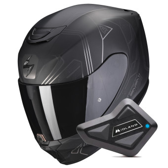 Full Face Scorpion Exo 391 Spada Matt Black Chameleon + Kit bluetooth BT Mini