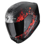 Casque Full Face Scorpion Exo 391 Wolf Matt Black Silver Red