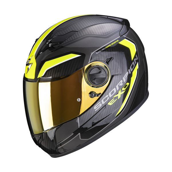 Full Face Scorpion Exo 490 Supernova Black Neon Yellow