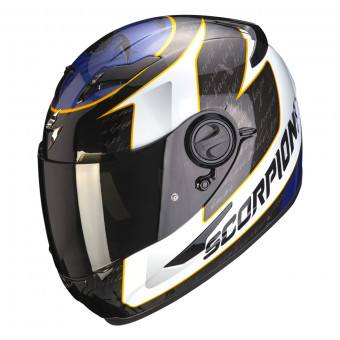 Casque Full Face Scorpion EXO 490 Tour White Blue Casque Full Face Scorpion EXO 490 Tour White Blue