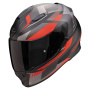Casque Full Face Scorpion Exo 491 Abilis Black Mat Silver Red