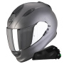 Casque Full Face Scorpion Exo 491 Anthracite Matt + Exo-Com Link-1C Bluetooth Kit