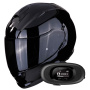 Casque Full Face Scorpion Exo 491 Black + Kit bluetooth 5R Lite