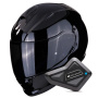 Casque Full Face Scorpion Exo 491 Black + Kit Bluetooth BT Mini